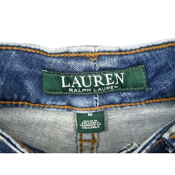 NWOT Ralph Lauren Premier Straight Mid Rise Jeans Blue 6 - Picture 7 of 7